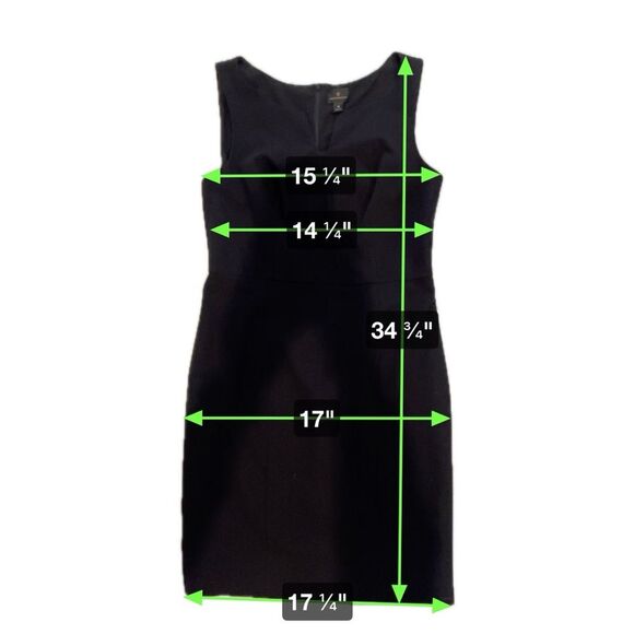 Worthington Classic‎ Sleeveless U-Neck Midi Career Sheath Dress Black Size 10 - Picture 6 of 8